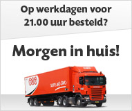 Nieuw: Bestel online voor 21:00 uur, de volgende werkdag uw bestelling in huis!