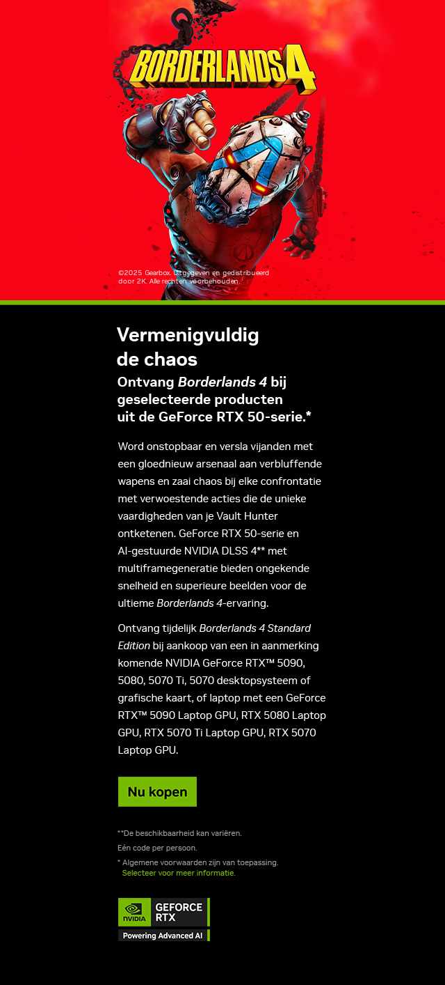 Borderlands 4 GeForce RTX promo