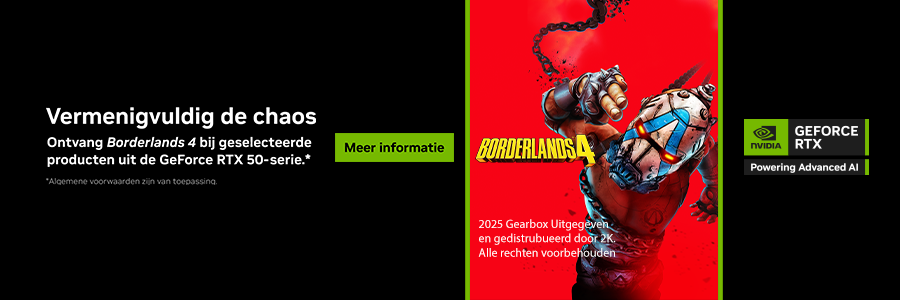 NVIDIA banner about borderlands promo