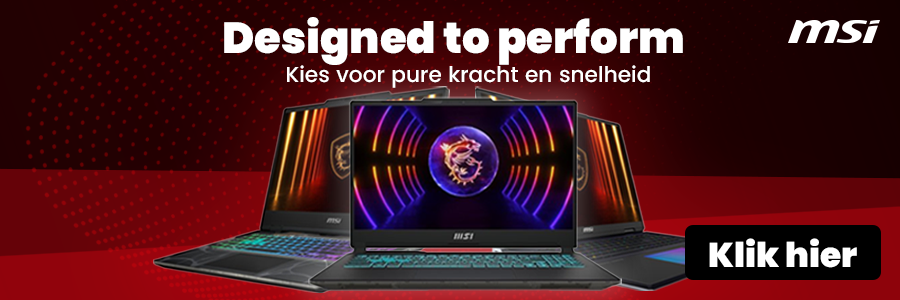 Banner: MSI Laptops Landingspagina